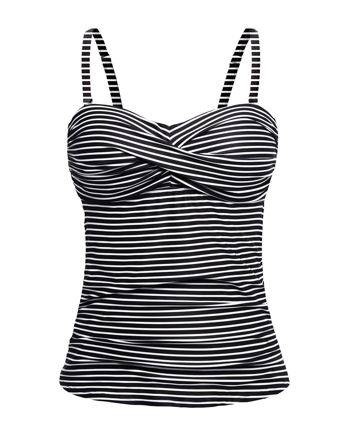 Women's Tankini with Sophisticated Wrap Design