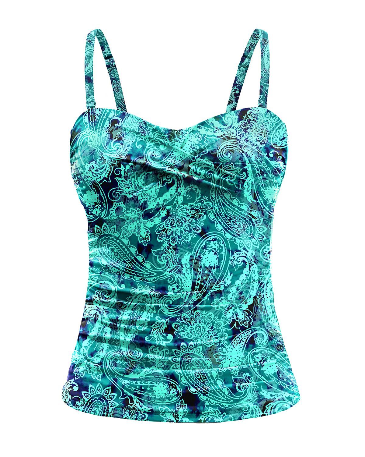Women's Tankini with Sophisticated Wrap Design