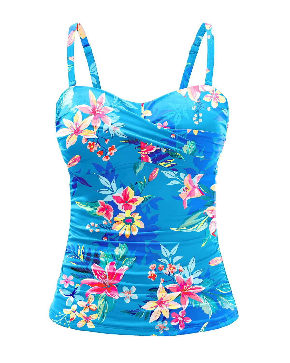 Women's Tankini with Sophisticated Wrap Design