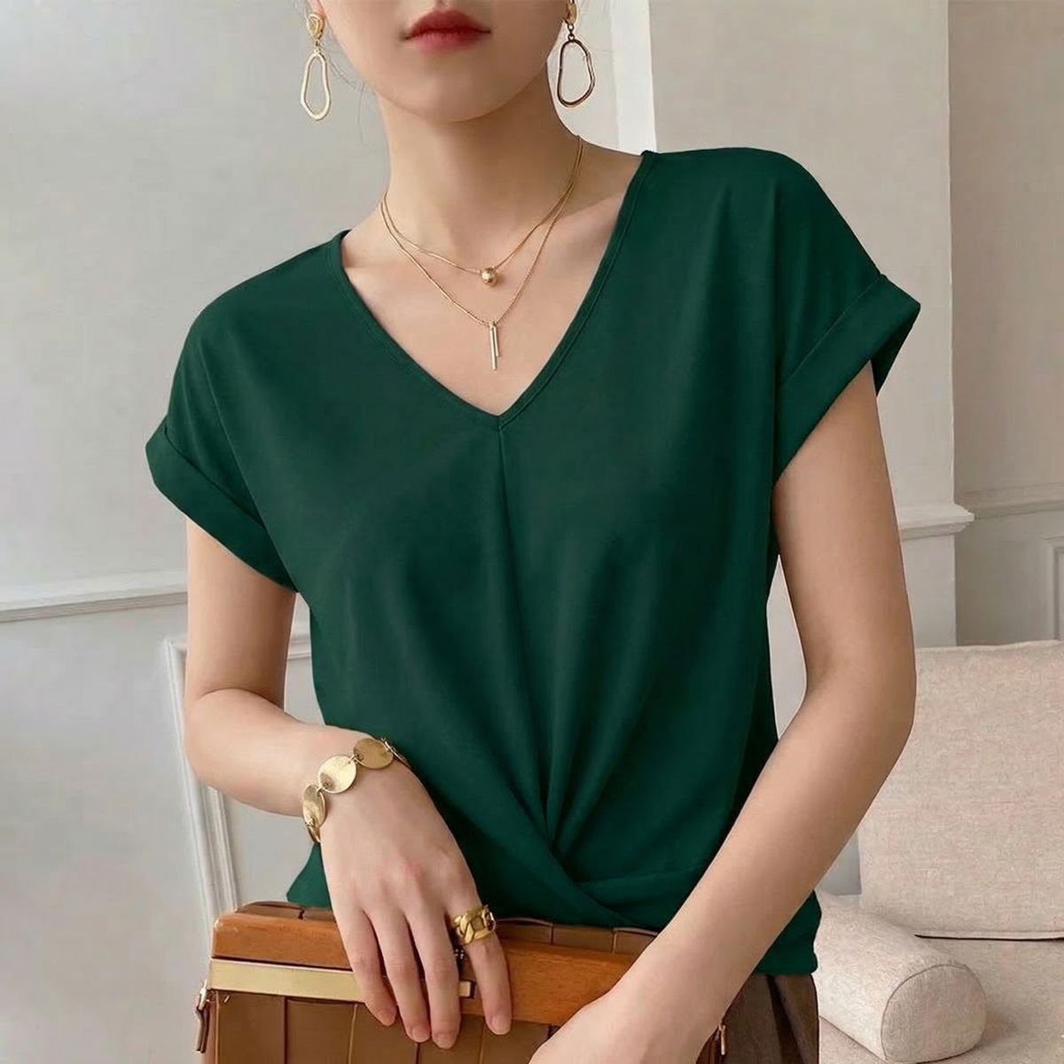 Women's Twist Front Top