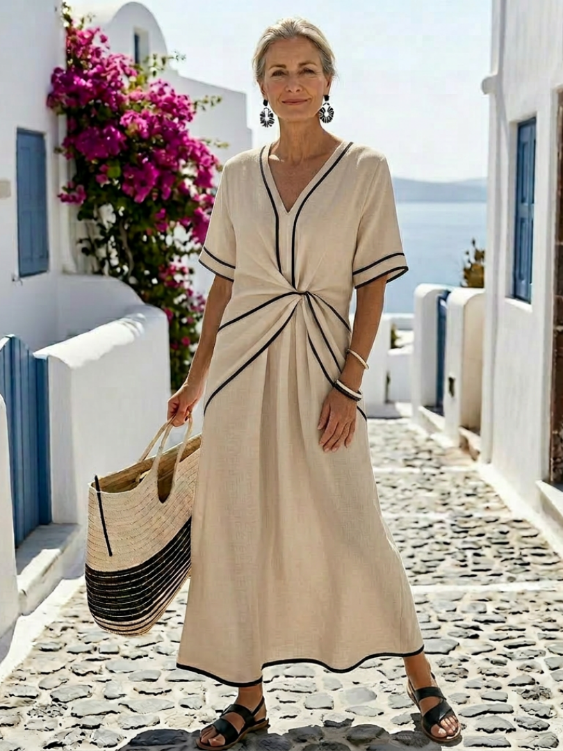 Women's V-Neck Maxi Dress