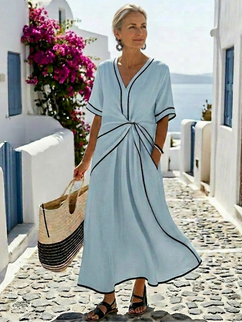 Women's V-Neck Maxi Dress