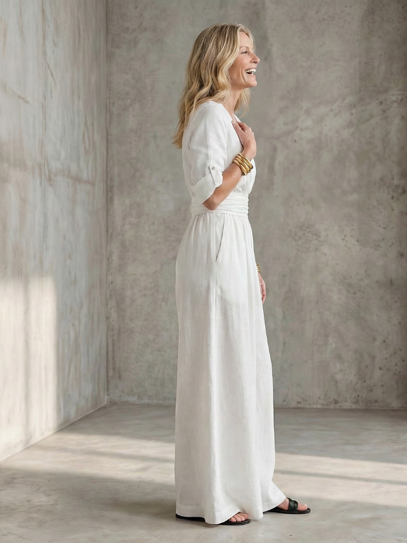Women's V-Neck Wrap Maxi Dress