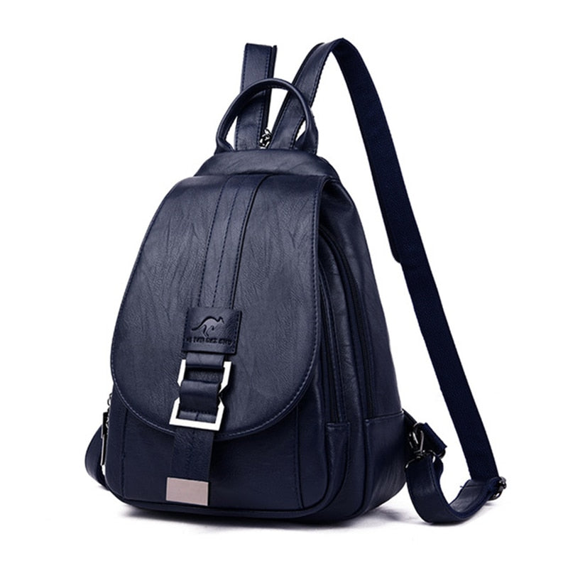 Women's Waterproof Leather Backpack