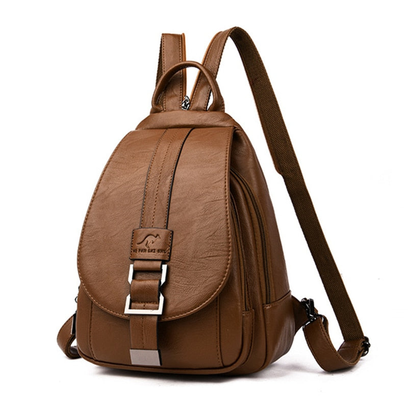 Women's Waterproof Leather Backpack