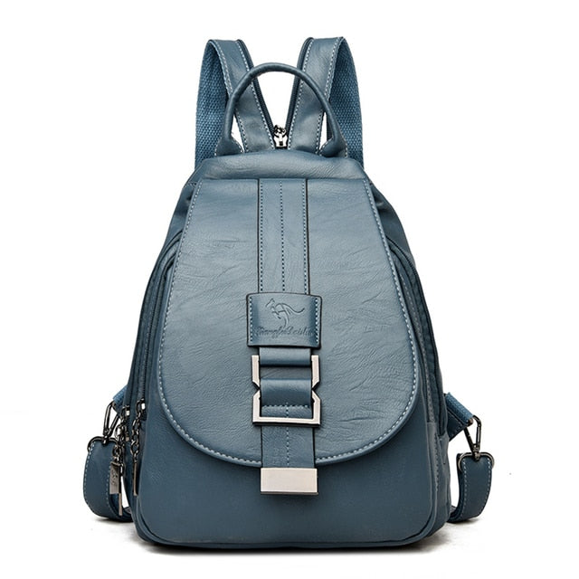 Women's Waterproof Leather Backpack