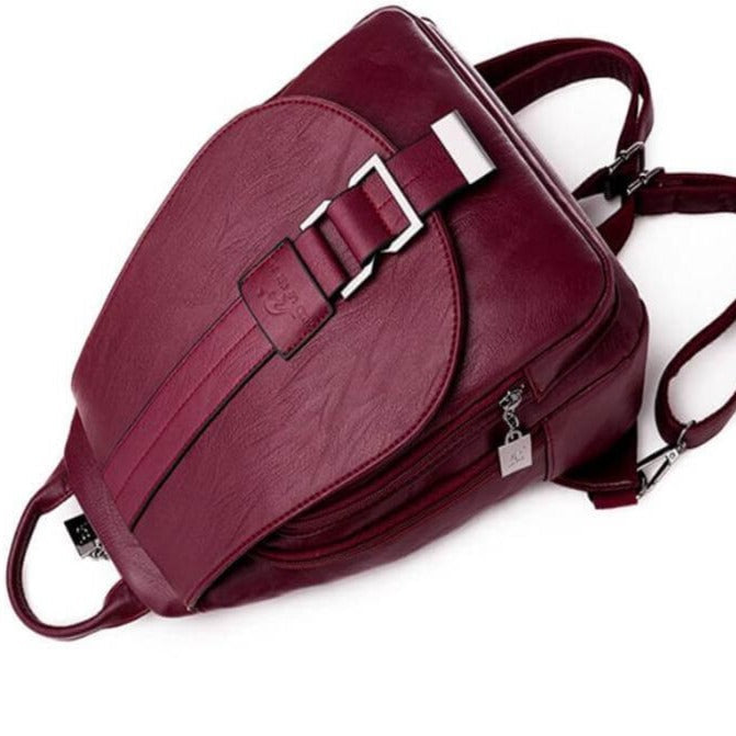 Women's Waterproof Leather Backpack