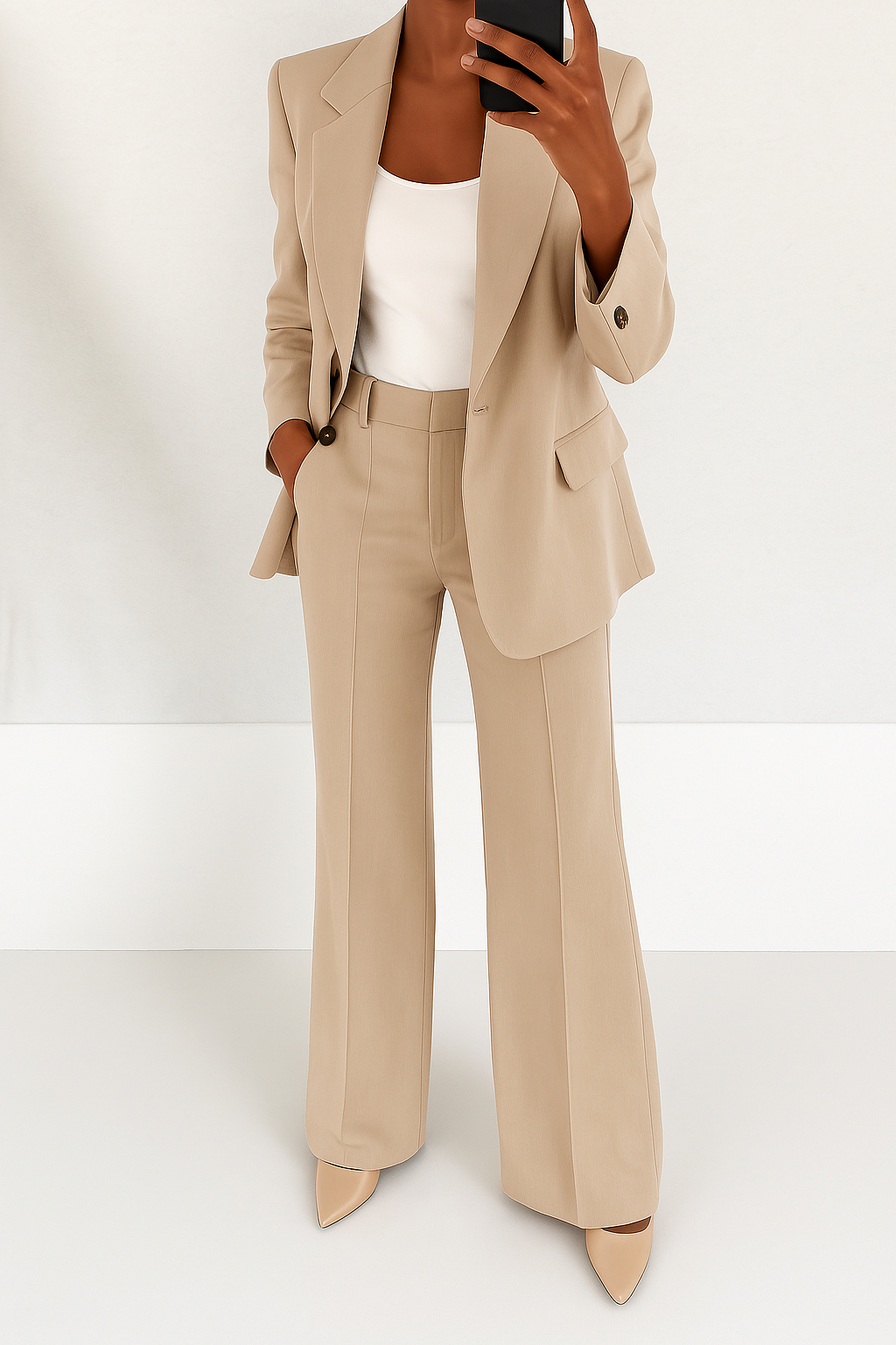 Women's Wide-Leg Suit Set