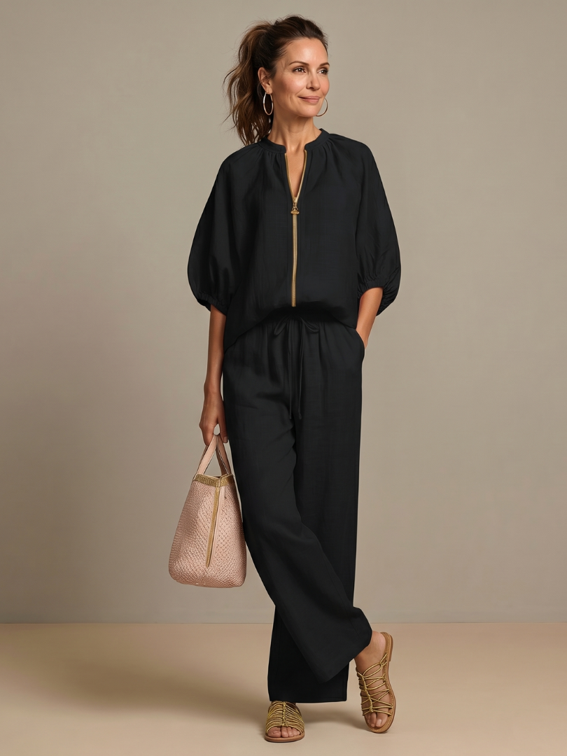 Women's Wide-Leg Two Piece Set