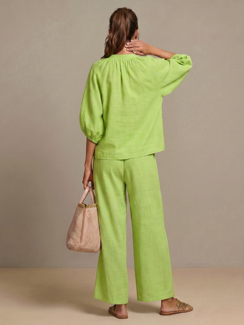 Women's Wide-Leg Two Piece Set