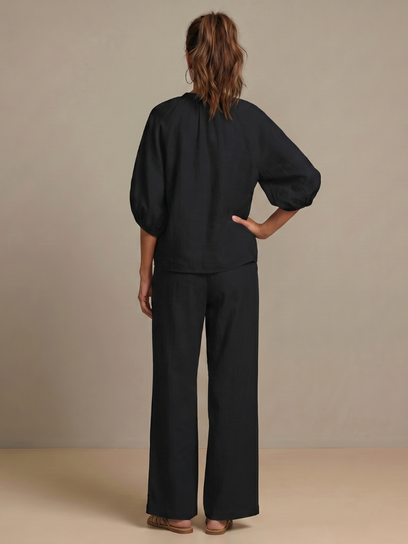 Women's Wide-Leg Two Piece Set