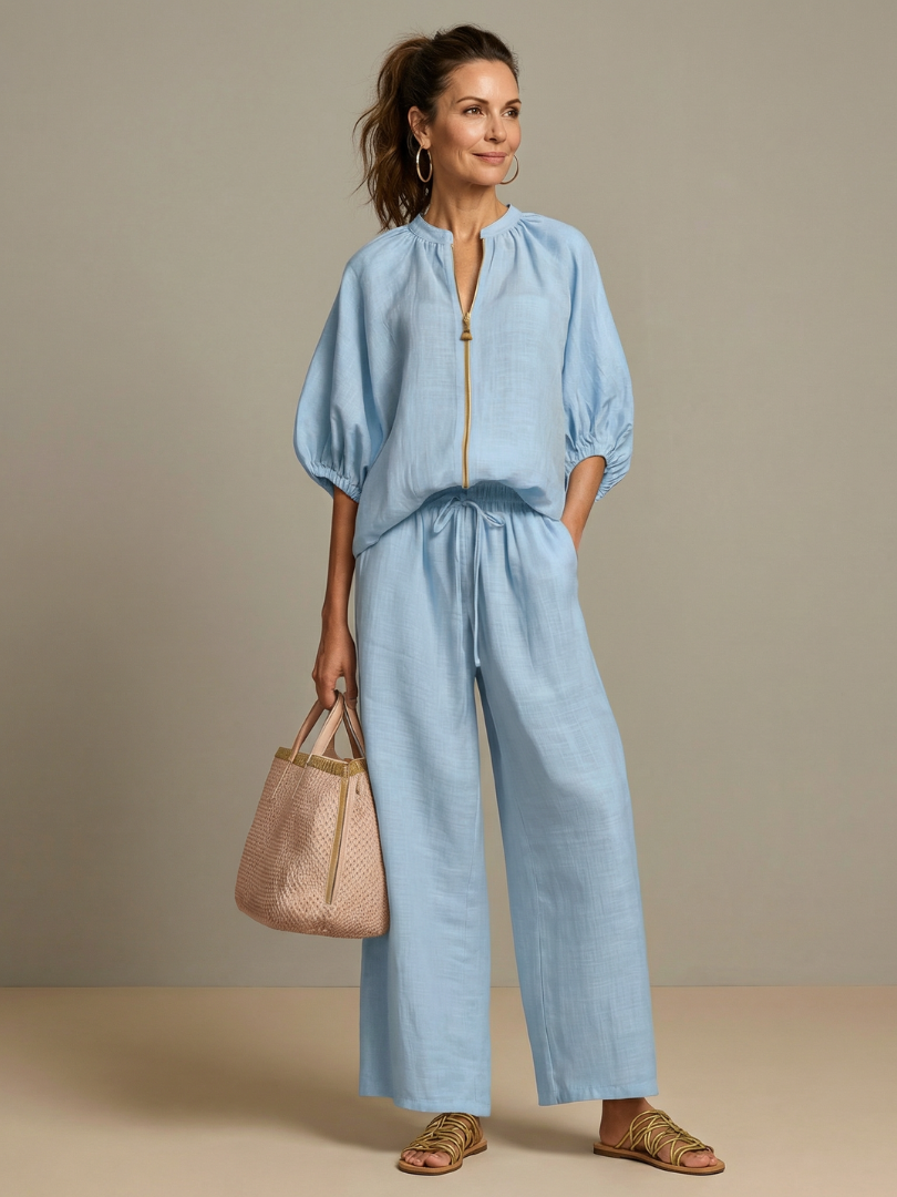 Women's Wide-Leg Two Piece Set