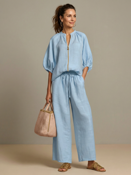 Women's Wide-Leg Two Piece Set