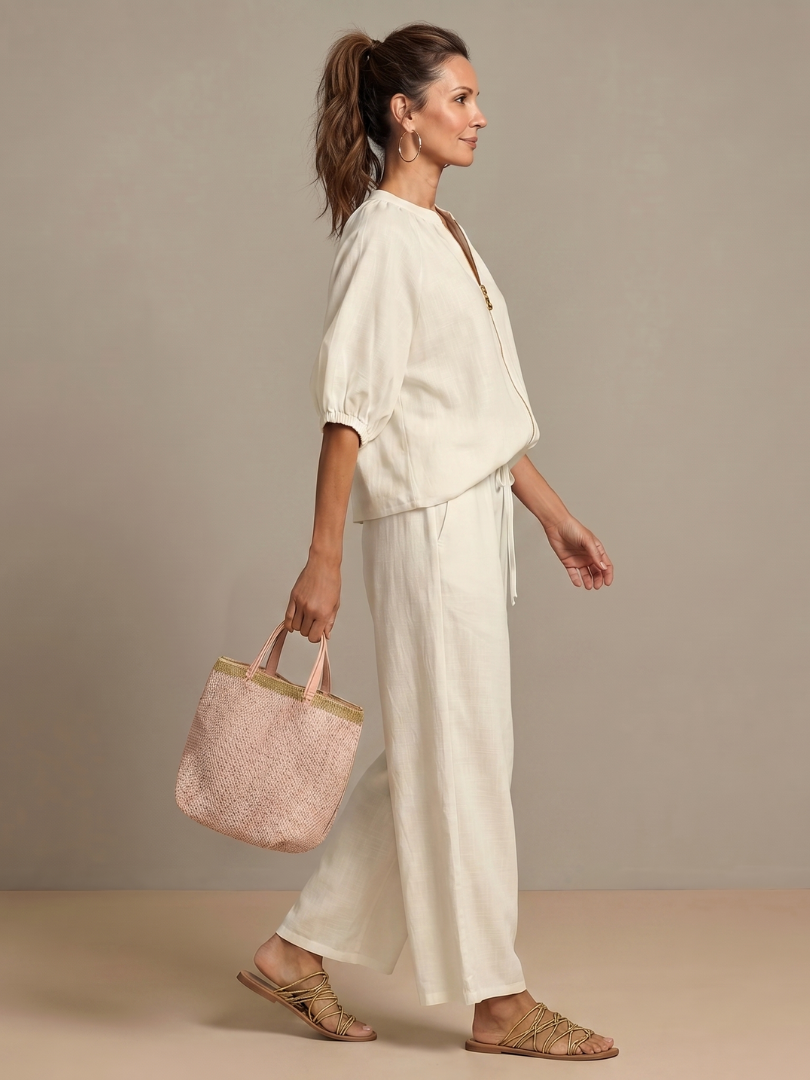 Women's Wide-Leg Two Piece Set