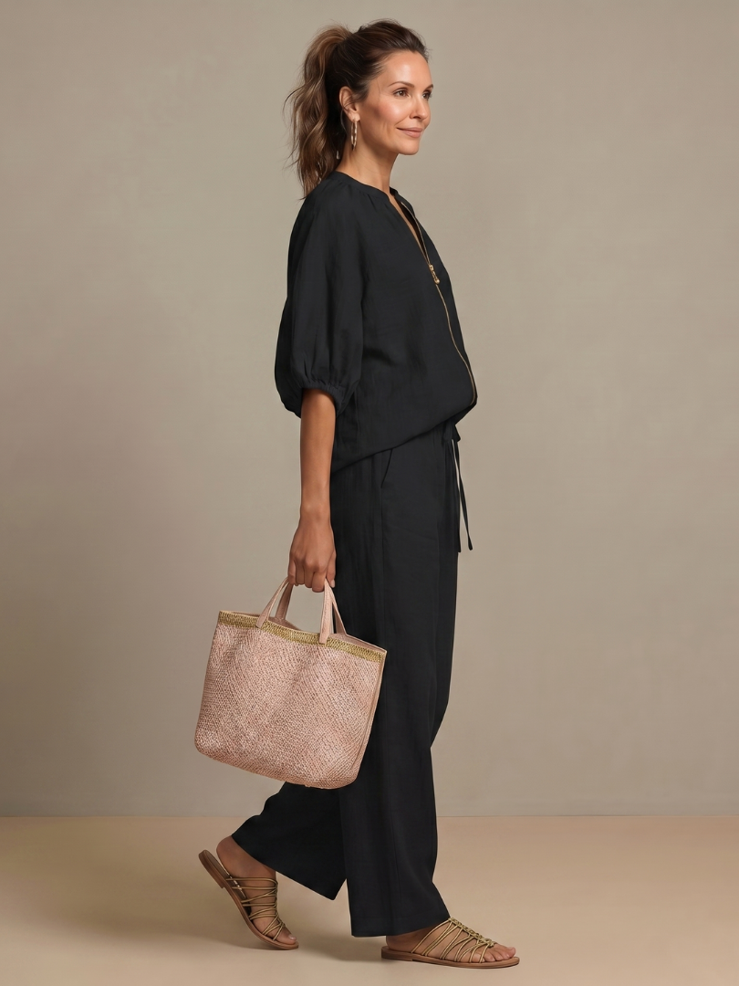 Women's Wide-Leg Two Piece Set