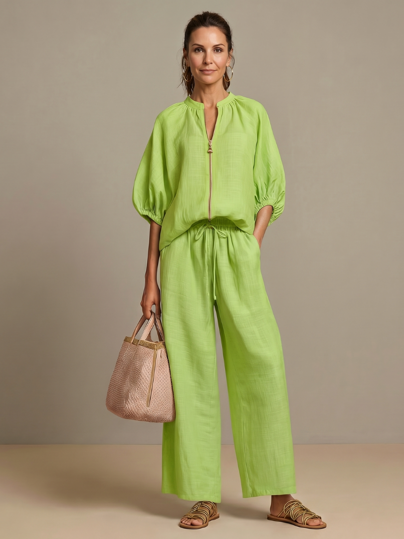 Women's Wide-Leg Two Piece Set