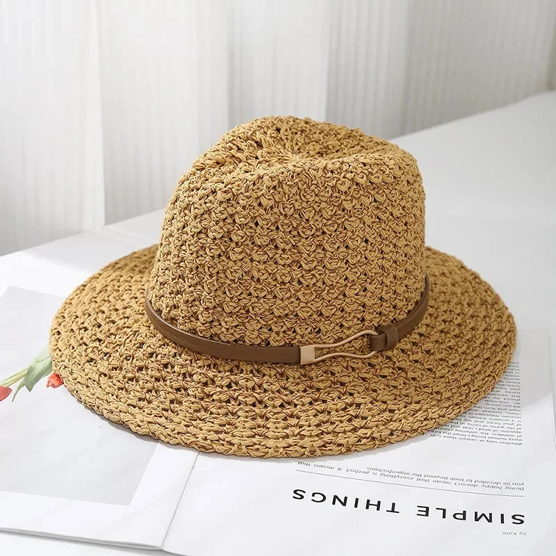 Women's Woven Fedora Sun Hat