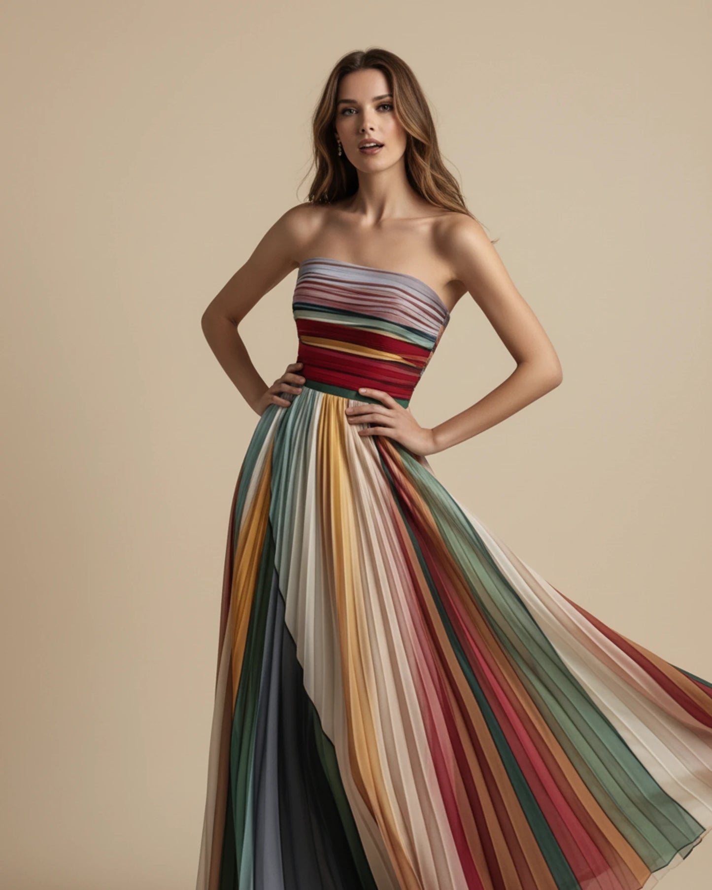 Women's Strapless Evening Maxi Dress image