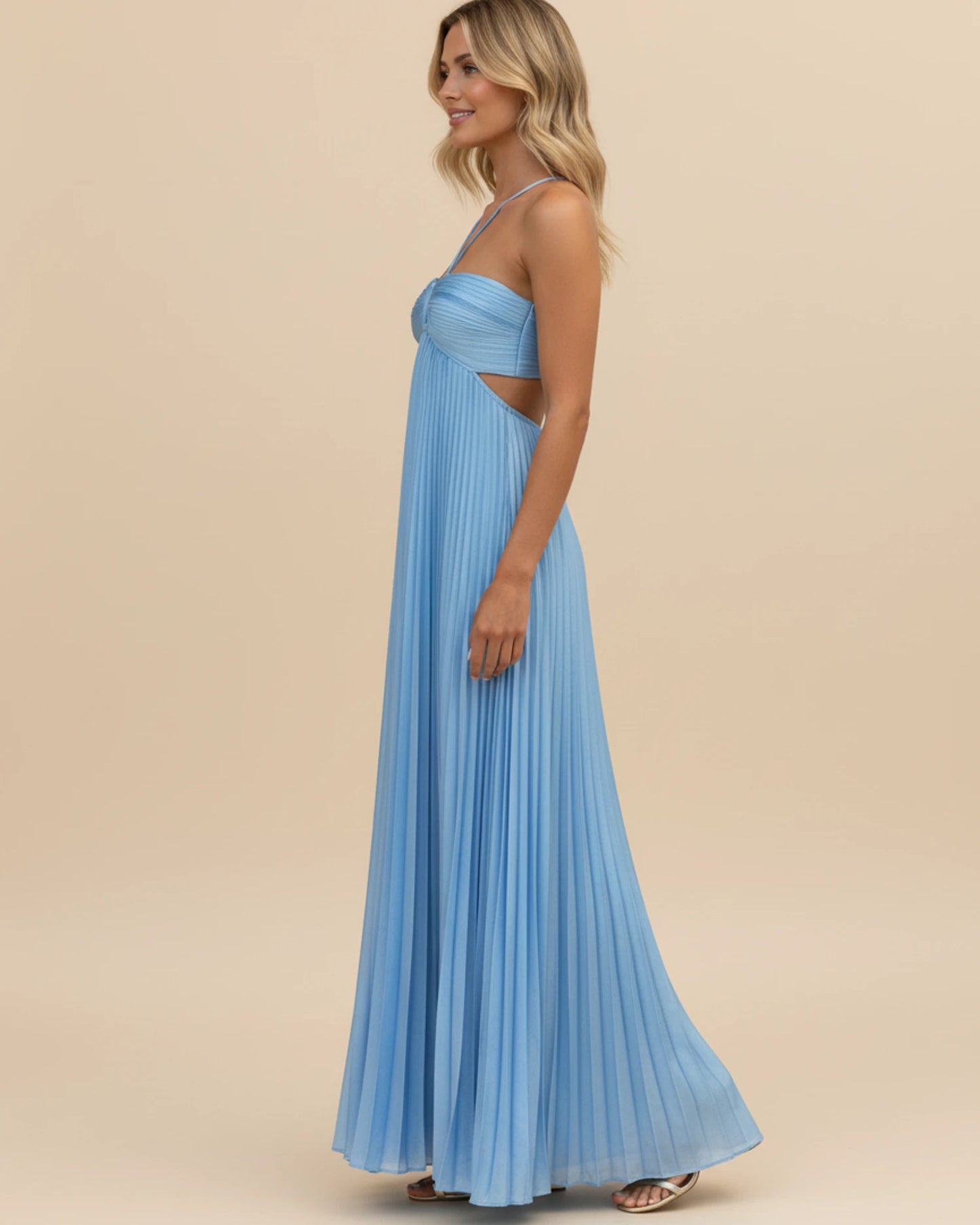 Women's Strappy A-Line Maxi Dress image