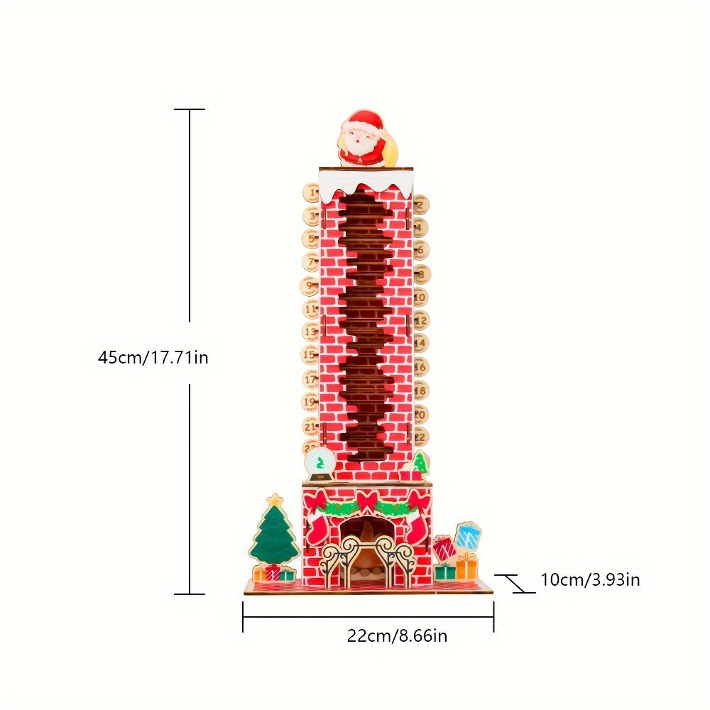 Wooden Detachable Santa Claus Countdown Display Stand