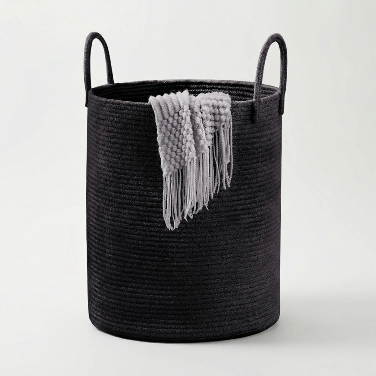 Woven Storage Basket with Carrying Handles