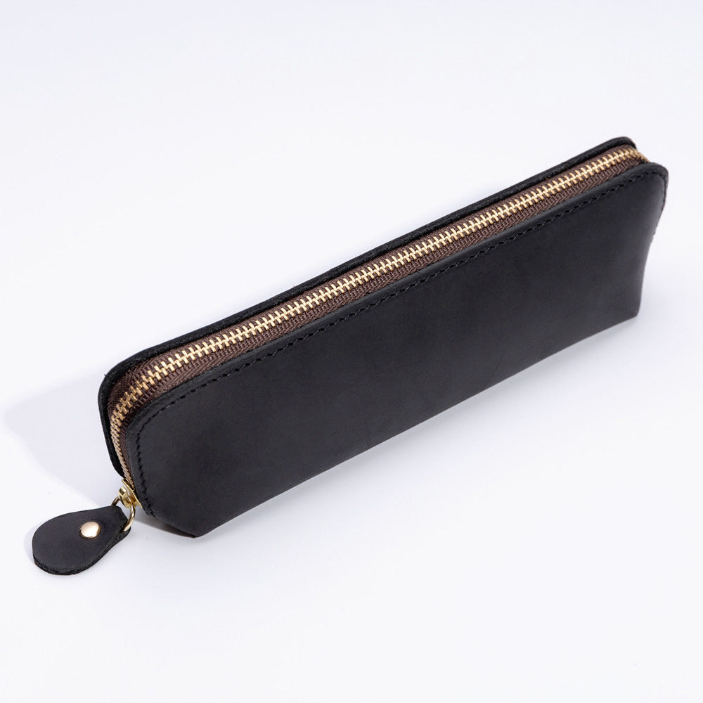 Zippered Leather Pencil Case
